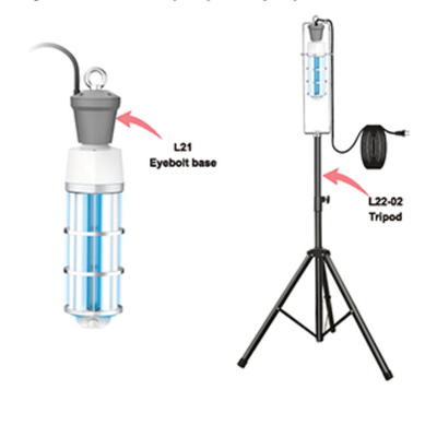 Lumière portative UV-C germicide menée UV de stérilisateur de la lampe E27 220V en verre de quartz